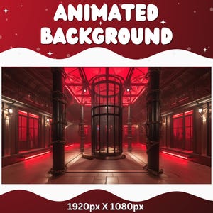 Vtuber Animated Background Pentagram Horror Twitch Fantasy Stream Overlay Vtuber Background for Streaming Vtuber Red Room Dungeon