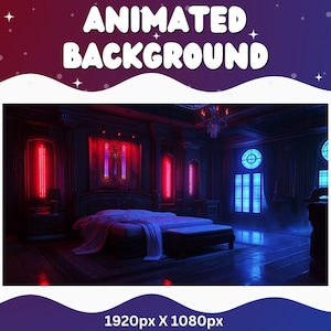 Vtuber Halloween Animated Background halloween stream overlay animated background Horror Room Creepy Vtuber Background for Streaming Haunted