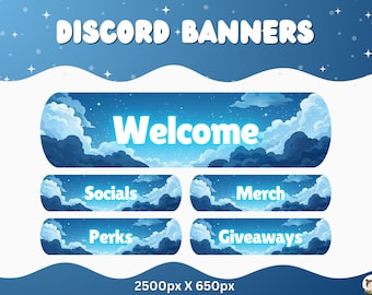 Discord Channel Banners Discord Headers Divider Discord Grafiken Aesthetic Garden Lofi Cozy Discord Blue Sky Gemütliche Discord Template Skies