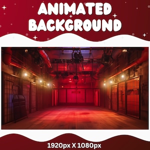 Vtuber Animated Background Pentagram Horror Twitch Fantasy Stream Overlay Vtuber Background for Streaming Vtuber Red Room Dungeon Chamber