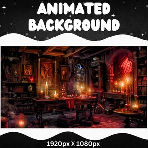 Vtuber Animierter Hintergrund Vtuber Horror Twitch Fantasy Stream Overlay Vtuber Hintergrund für Streamen Vtuber Roten Raum