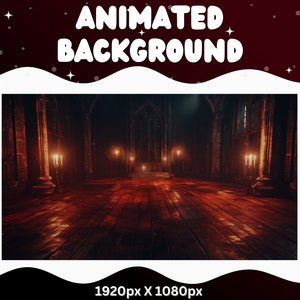 Vtuber Animated Background Vampire Pentagram Horror Twitch Halloween Stream Overlay Vtuber Background for Streaming Vtuber Red Room