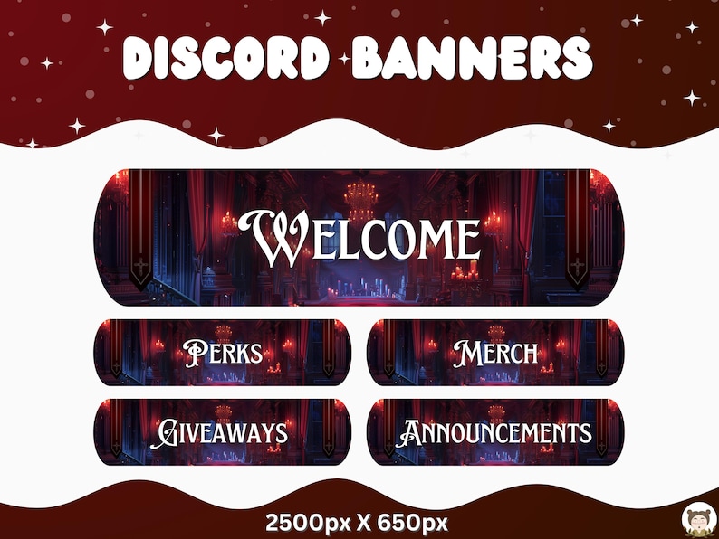 Discord Channel Banners Discord Headers Dividers Discord Grafiken Aesthetic Vampir Rot Discord Horror Haunted Discord Vorlage Discord Vamp Bild 1