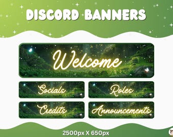 Discord Channel Banners Discord Headers Divider Discord Grafiken Aesthetic Garden Grün Gemütlich Discord Horror Haunted Discord Vorlage