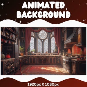 Vtuber Animierter Hintergrund Pentagramm Horror Twitch Fantasy Stream Overlay Vtuber Hintergrund für Streamen Vtuber Red Room Haunted Haunts