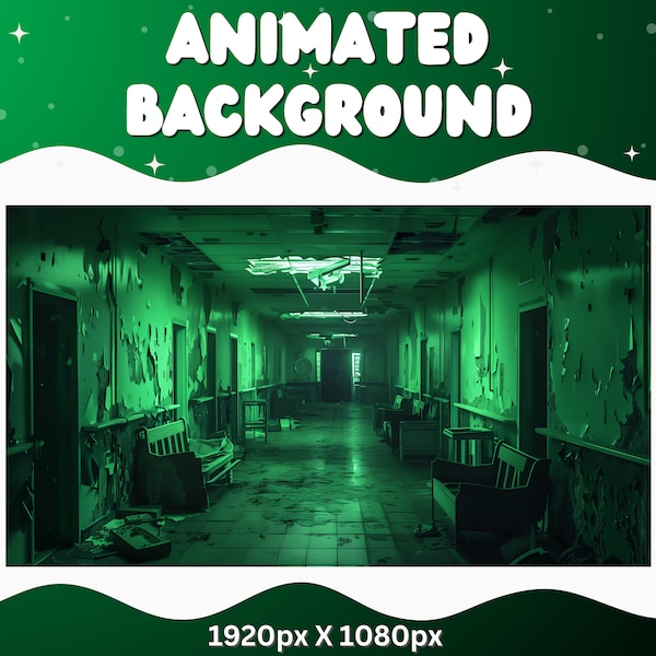 Vtuber Animierter Hintergrund Scary Horror Haunted Twitch Stream Overlay Vtuber Nahtlos geschlungener Hintergrund für Livestreaming Vtuber Halloween-Raum