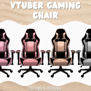Vtuber Gaming Chair Vtuber Assets gaming chair chair vtube vdroid accessory twitch overlay ready to use 4 set colored gaming chair vtuber