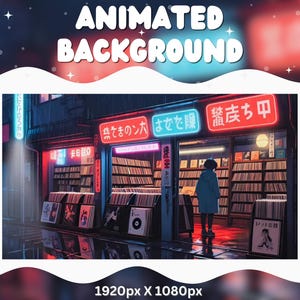 Animated Blue Lofi Cozy Bedroom Background: Vtuber Stream Overlay (MP4 & PNG Files