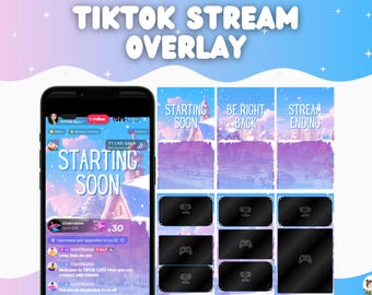 TikTok Stream Overlay Christmas Holiday Tiktok Fantasy Stream Overlay Purple Vertical Overlay TikTok Live Overlay Holiday Season Christmas