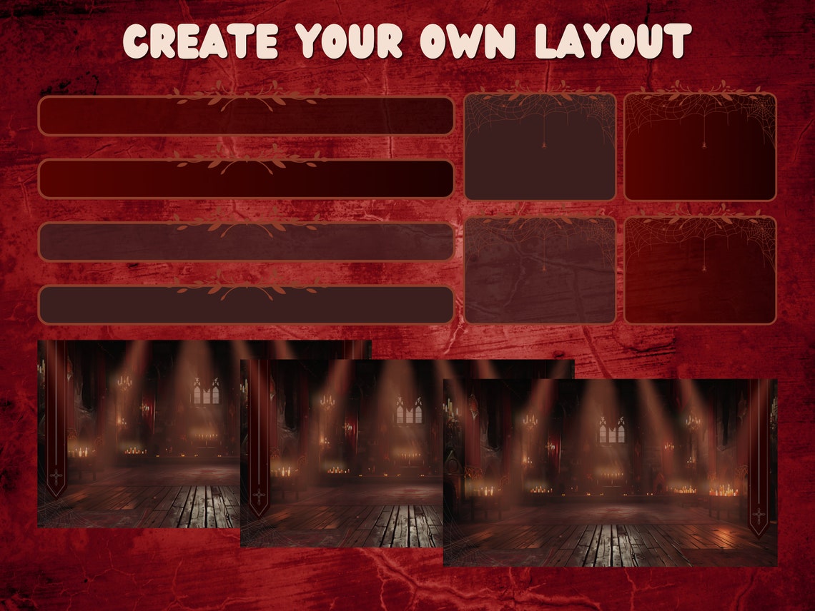 Stream Schedule Red Vampire Lair Twitch Fantasy Stream Customizable ...