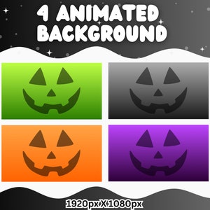 Vtuber Animierter Hintergrund Kürbis Halloween Twitch Fantasy Stream Overlay Vtuber Hintergrund für Streamen Vtuber Halloween Minimalist
