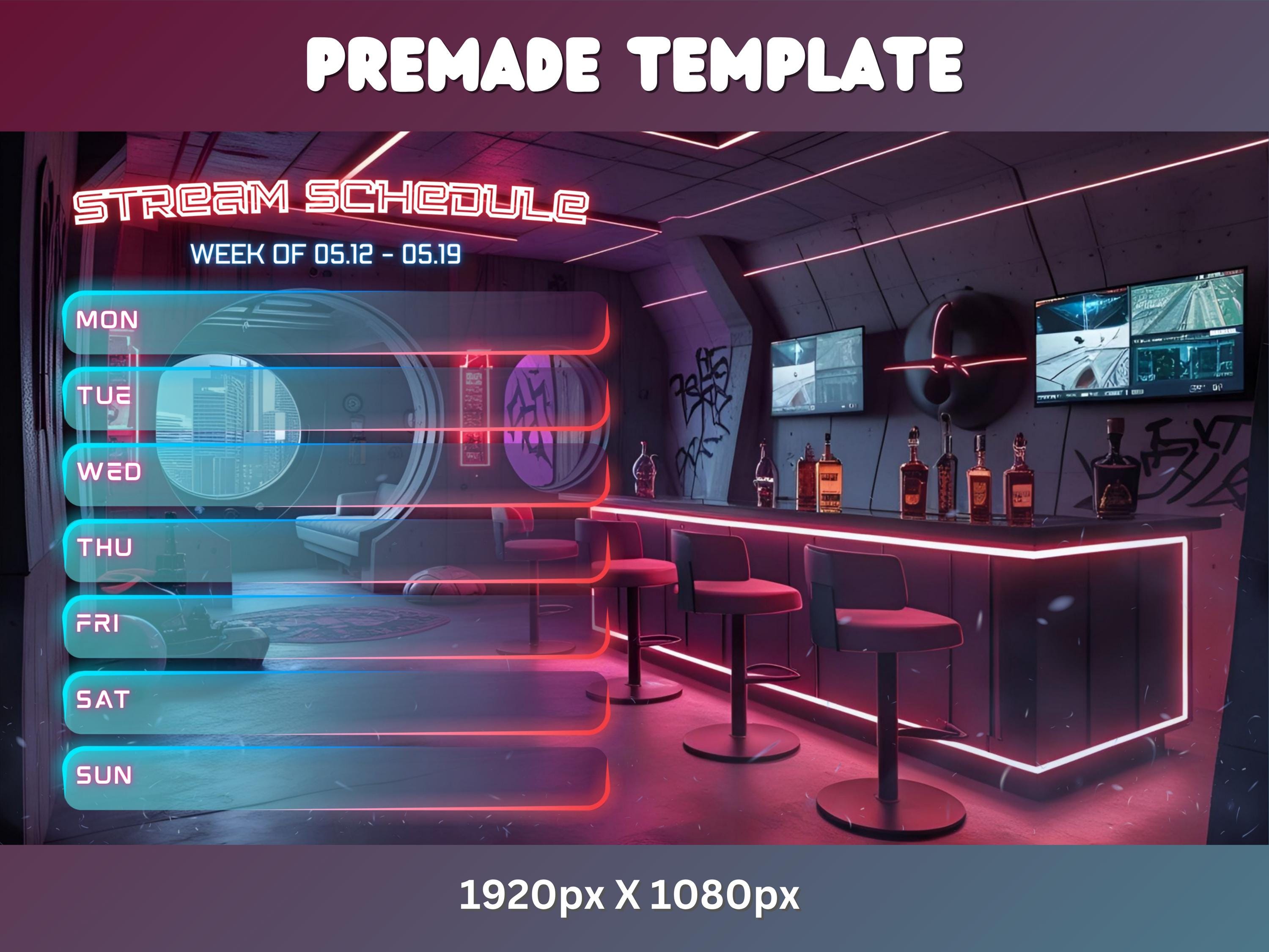 Vampire Lair Stream Schedule Template: Customizable Twitch Canva Design ...