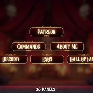 Twitch Overlay Red Lair Animated Stream Overlay Pack Twitch Panels ...