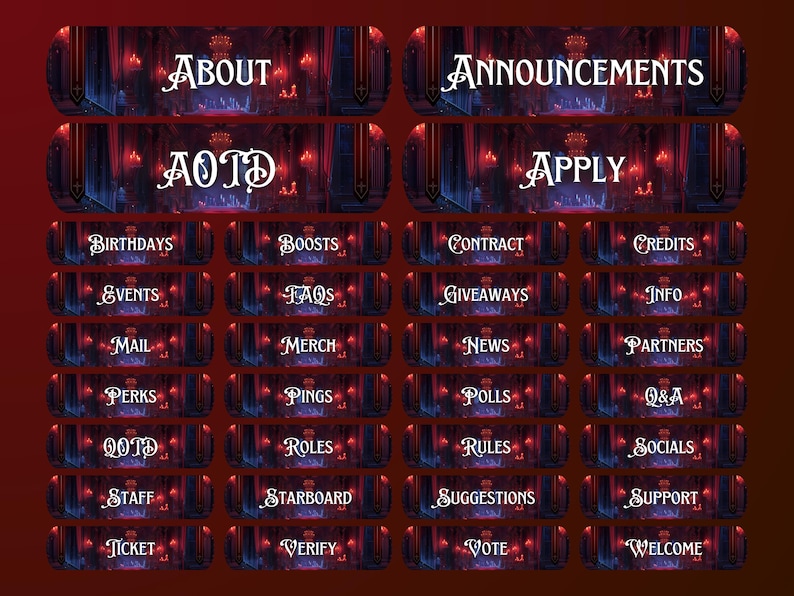 Discord Channel Banners Discord Headers Dividers Discord Grafiken Aesthetic Vampir Rot Discord Horror Haunted Discord Vorlage Discord Vamp Bild 2