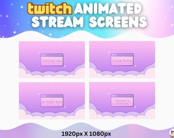 Animated Stream Screen Overlay Purple  for Twitch Purple twitch overlay Forest Animated Stream Purple Halloween Twitch Assets