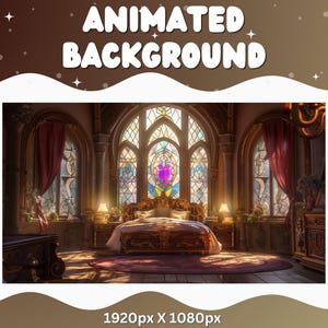 Vtuber Animierter Hintergrund Vtuber Gold Horror Twitch Fantasy Stream Overlay Vtuber Hintergrund für Streamen Vtuber Royals Raum Vampire