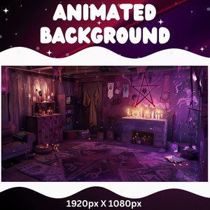 Animierter Pentagramm Horror Vtuber Hintergrund: Unheimliches Twitch Stream Overlay
