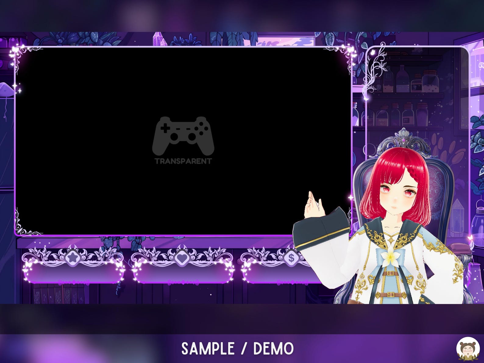 Twitch Overlay Package Purple Vampire Lair Animated Stream Overlay Pack ...
