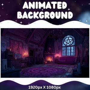 Fond d&#39;écran animé Vtuber Pentagramme horreur Twitch Fantasy Stream Overlay Fond d&#39;écran Vtuber pour le streaming Vtuber Red Room Vampire