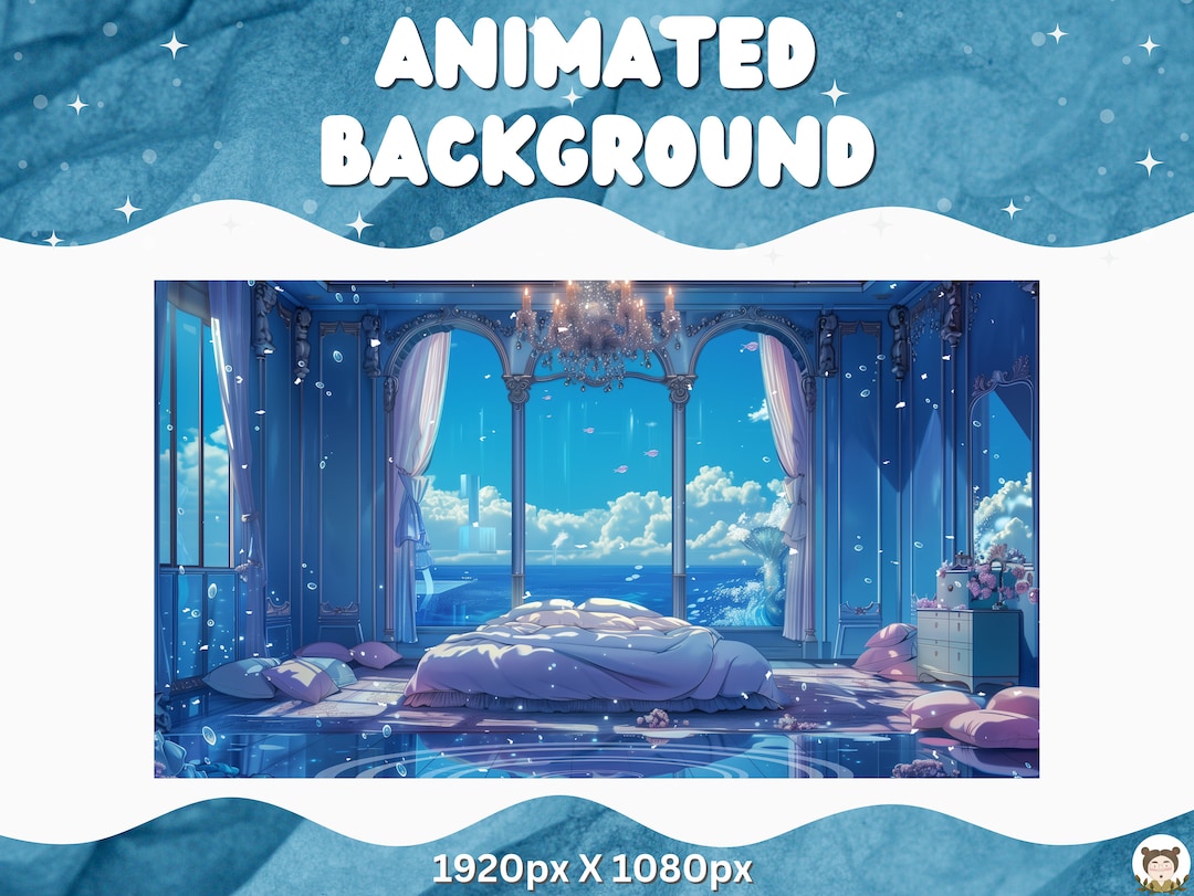 Looped Image Vtuber Animated Background Twitch Lofi Stream Overlay Vtuber Seamless ...