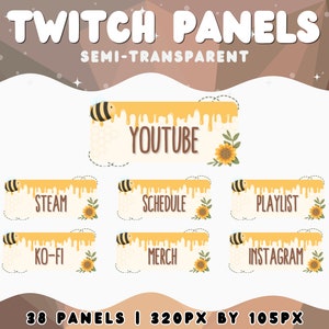 Honey Bee Twitch Panels Nature Twitch Panels Cute Twitch Panels Plant ...
