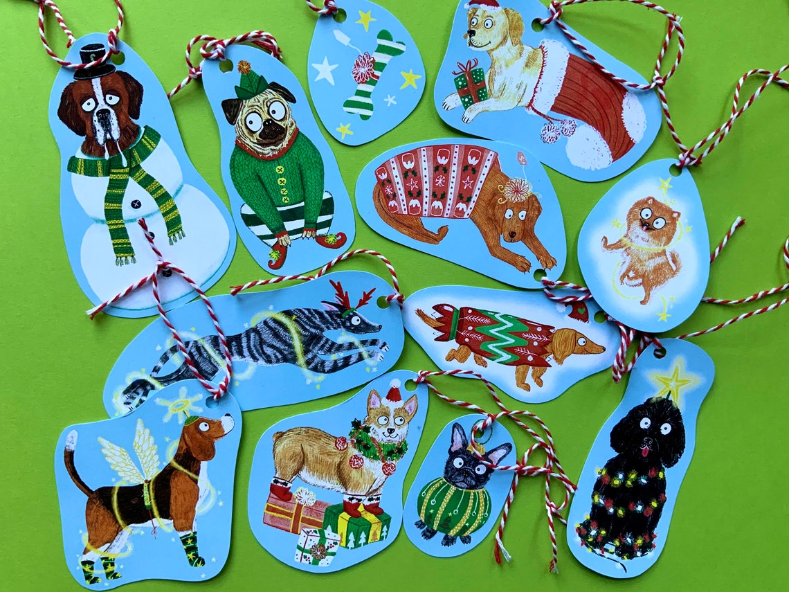 Christmas Dog Gift Tags | Etsy