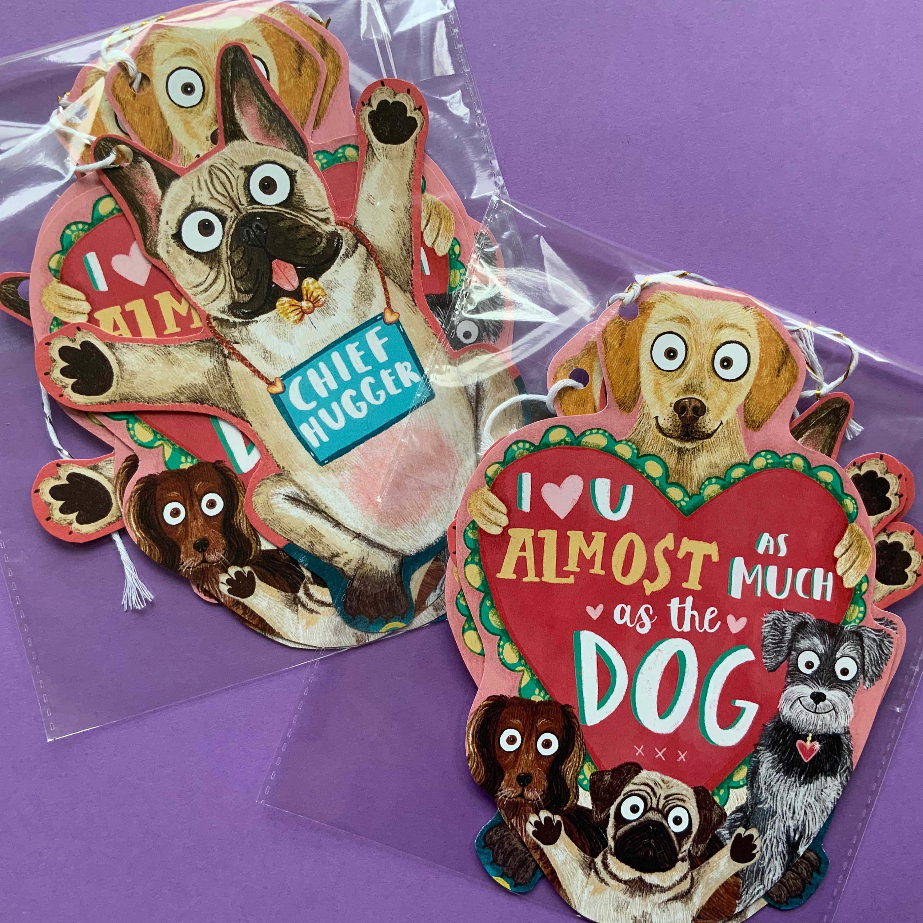 Dog Themed Gift Tags 5 Large Assorted Dogs Etsy