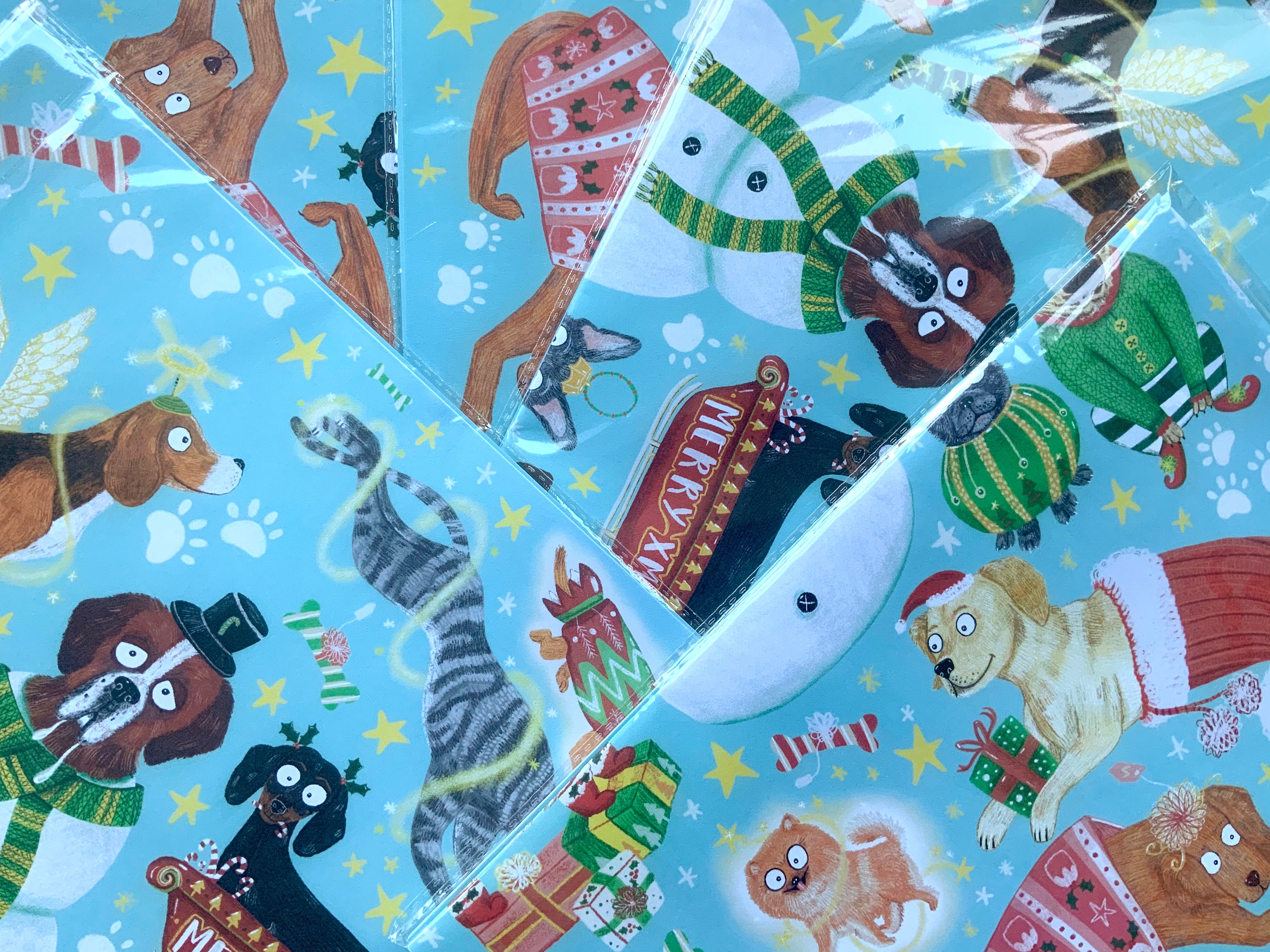 Dog Christmas Wrapping Paper 