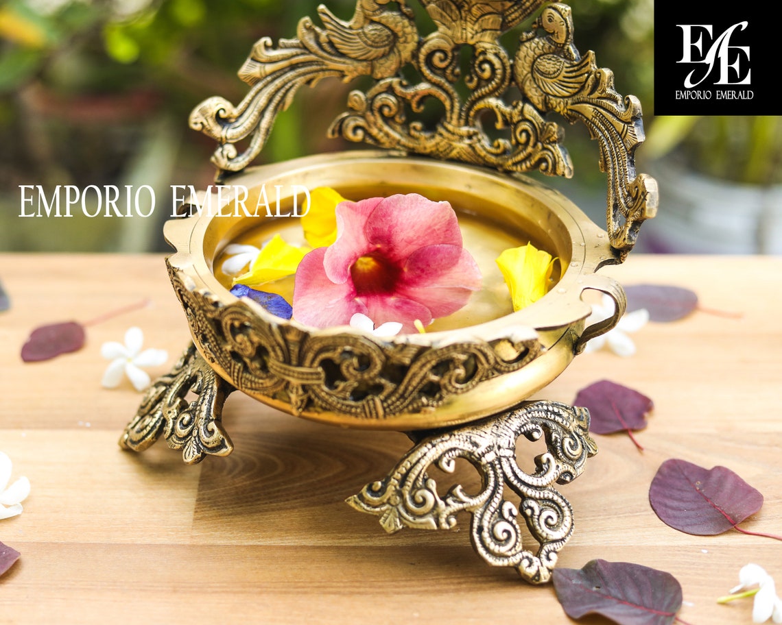 Brass Ganesha Uruli for Floating Flowers and Candles Etsy