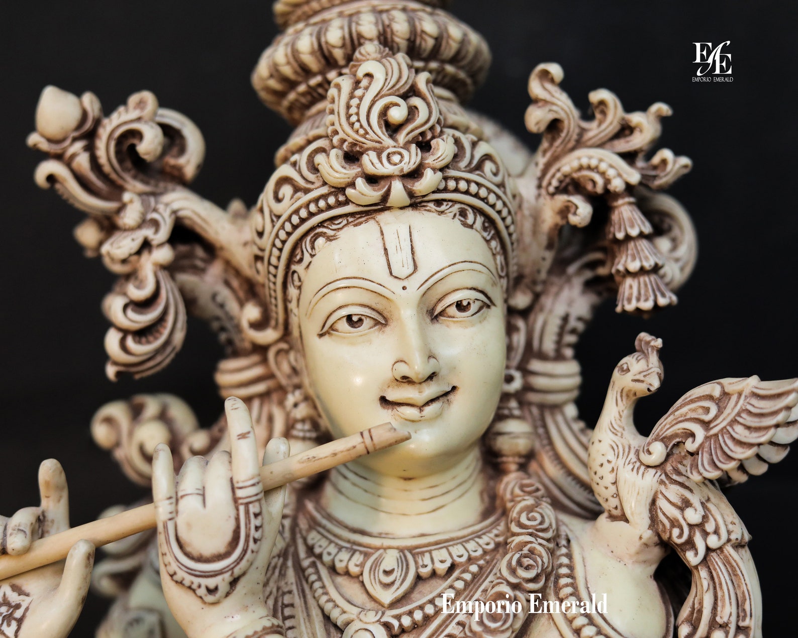 75 cm Krishna statue Lord Krishna idol white marble garden Etsy