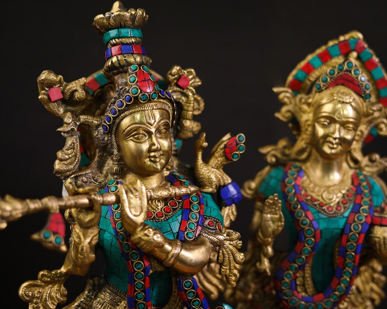 18 Radha krishna statue Brass indoor outdoor decor Etsy