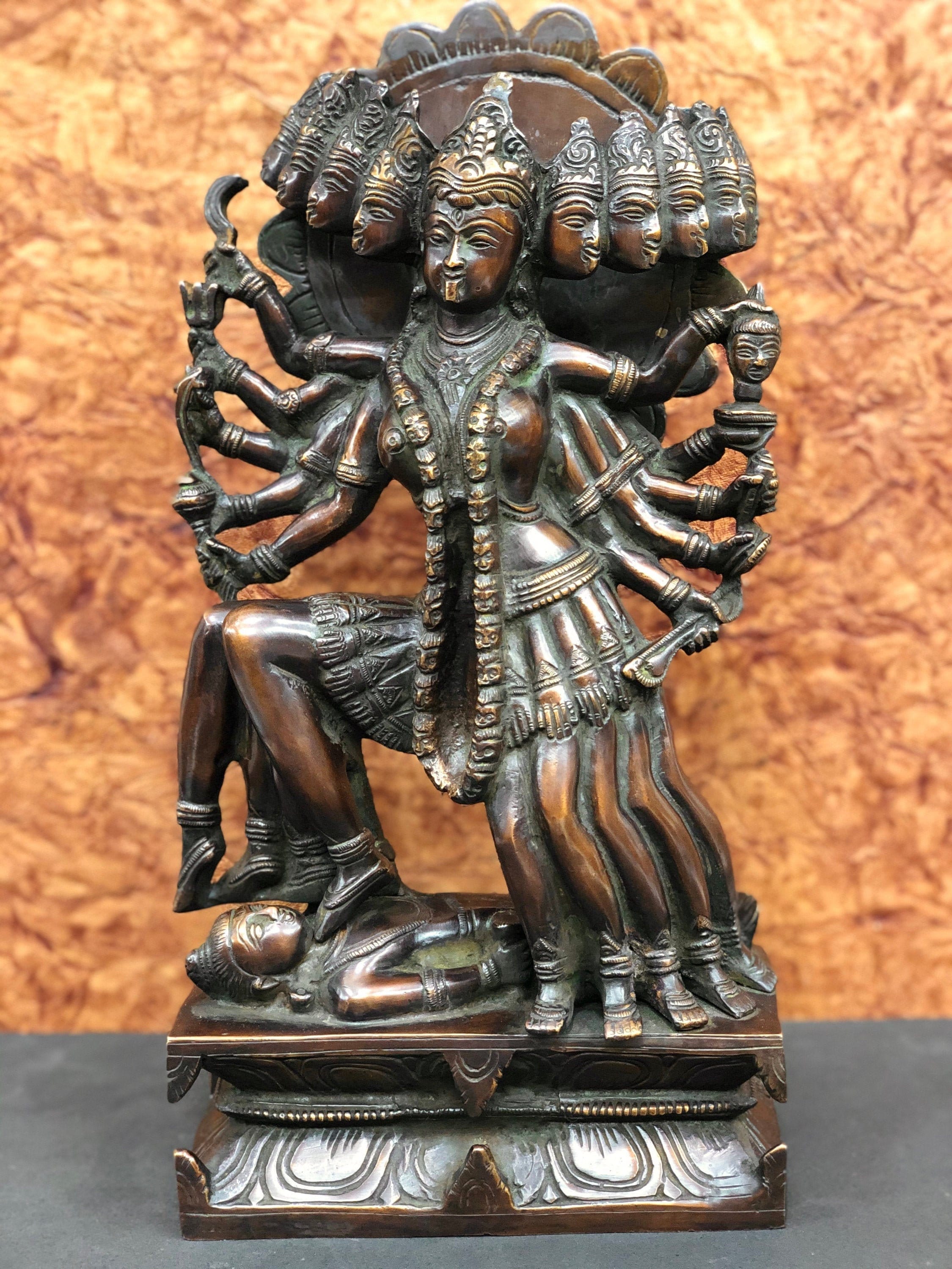 40 Cm Goddess kali statue altar idol indian hindu deity Etsy