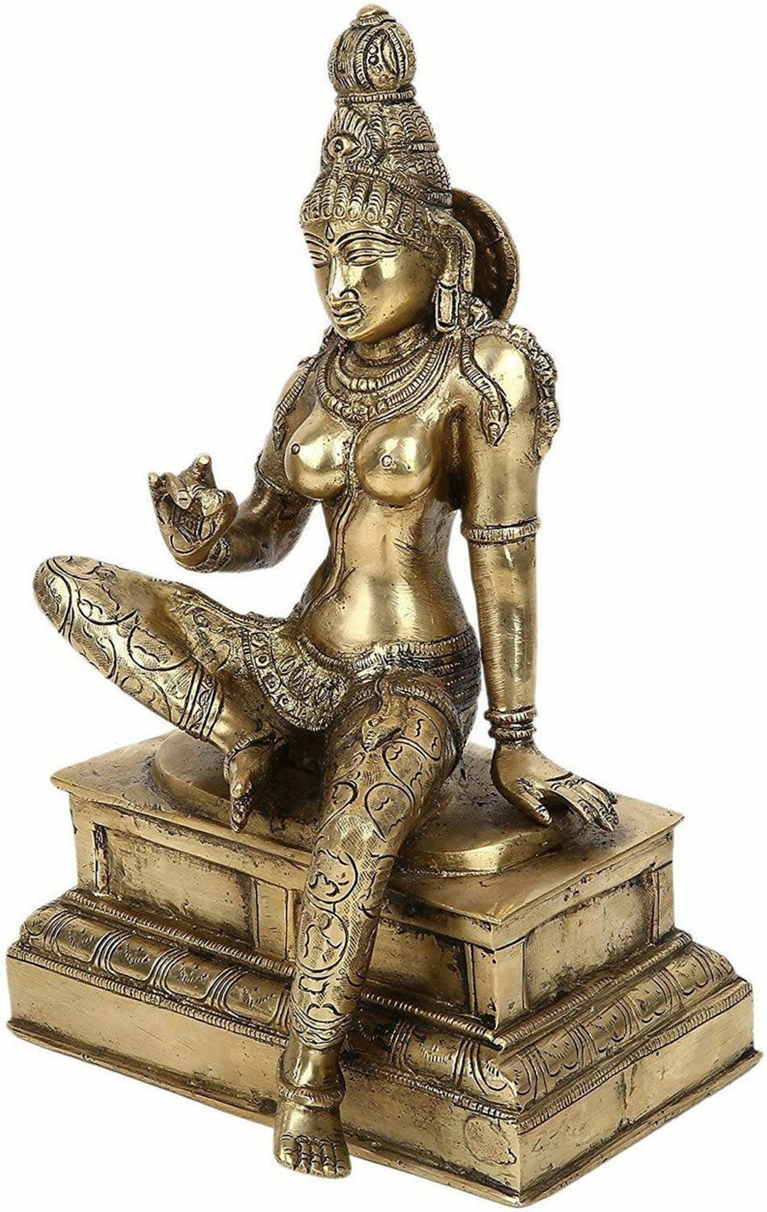 Buy Parvati Statue Goddess Brass Idol devi Gauri 26 Cm Idol Ma ...