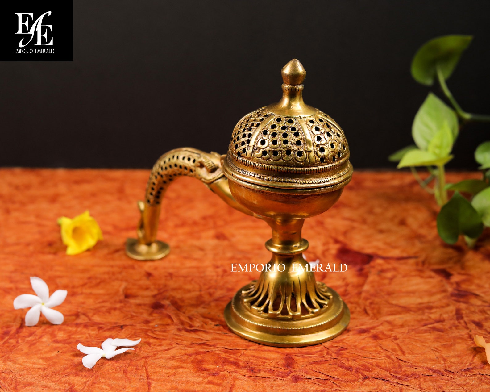 Brass Incense holder I Frankincense burner Brass Dhoop Box Etsy