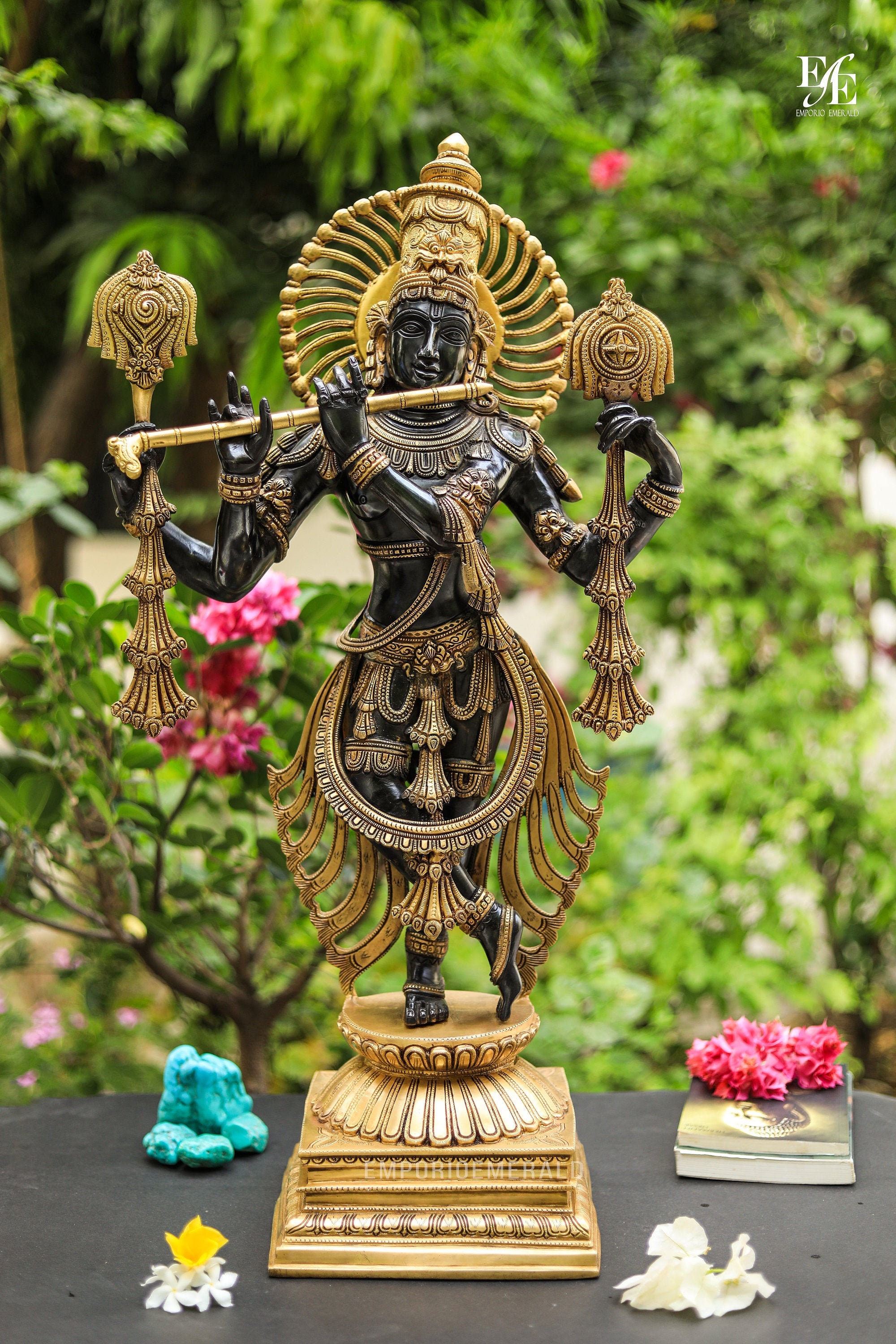 79 cm Krishna statue brass big outdoor Krishna statue Etsy