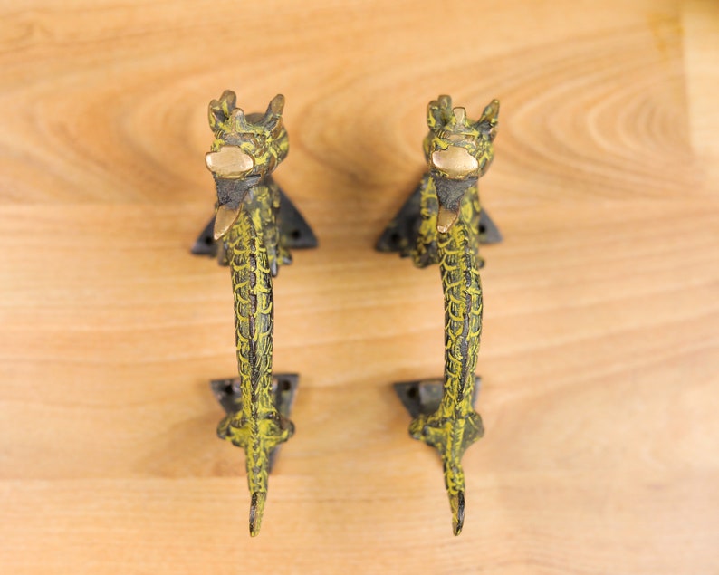 Dragon Door Handle Animals Door Pulls Handle Home Décor Etsy