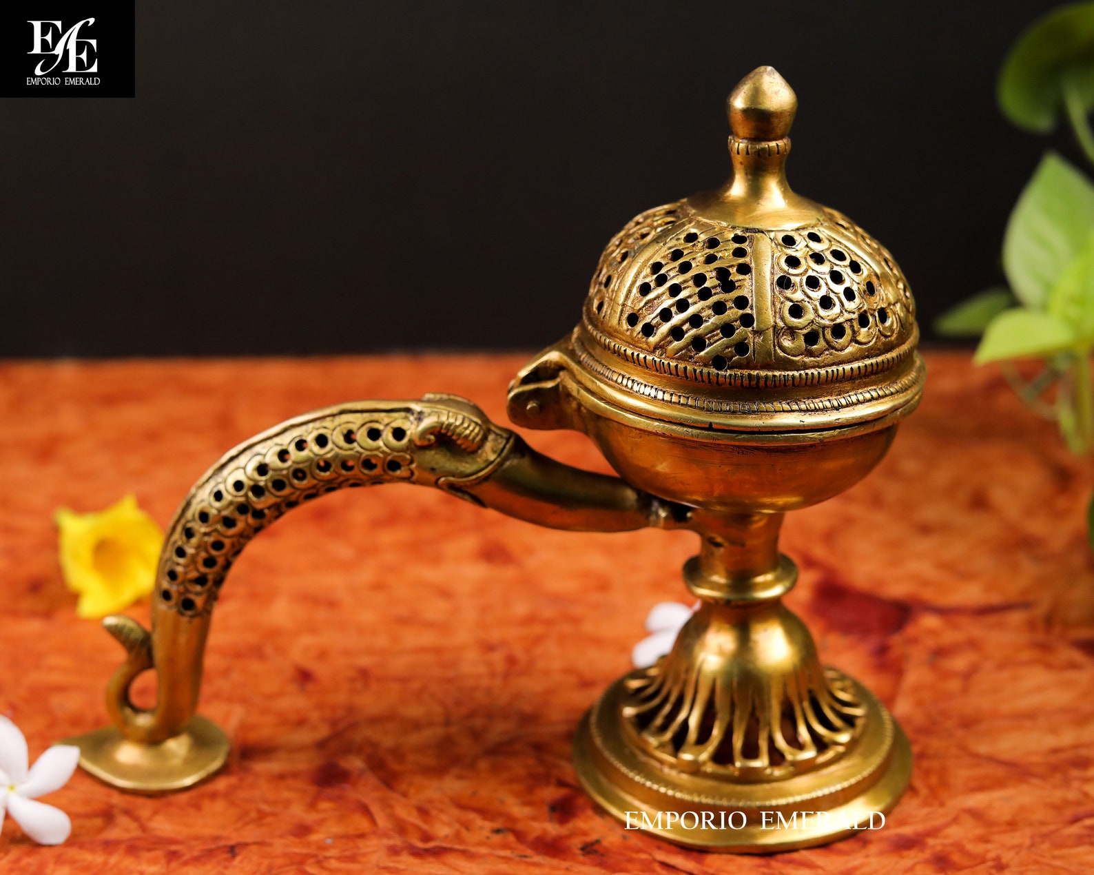 Brass Incense holder I Frankincense burner Brass Dhoop Box | Etsy