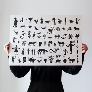 Poster 70x50cm, &quot;ALFABETO PASTORIL&quot;, fine paper 300g