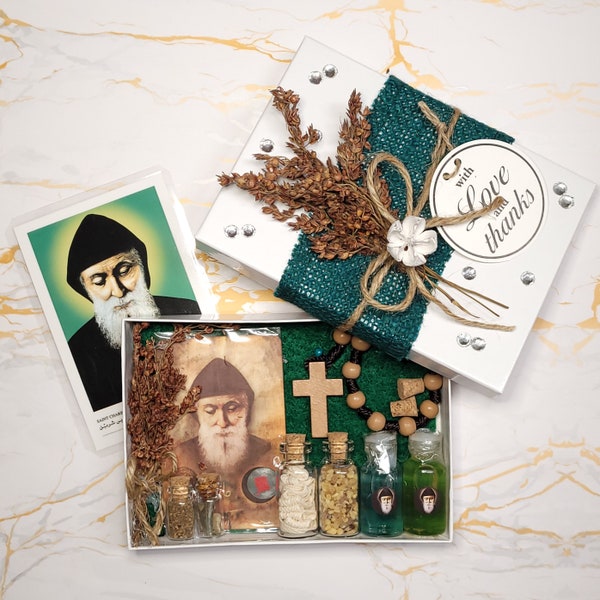 Saint Charbel Gift Box - Relic Card