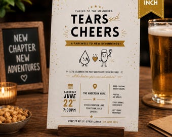 Farewell Party Invitation Editable Canva Template | Leaving Party Invite Going Away | Digital Download