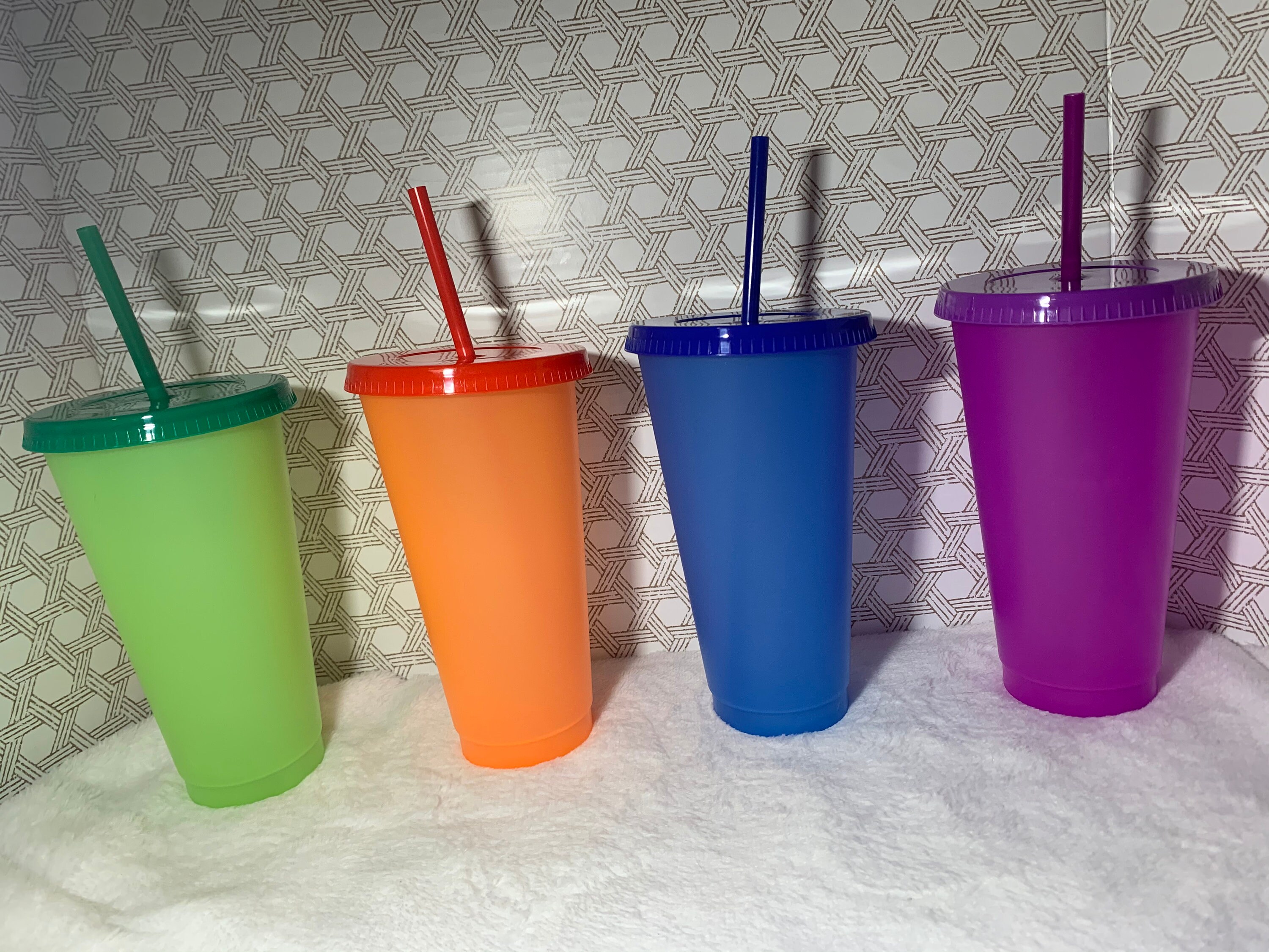 Personalized Color Changing Cup with Lid and Straw Etsy