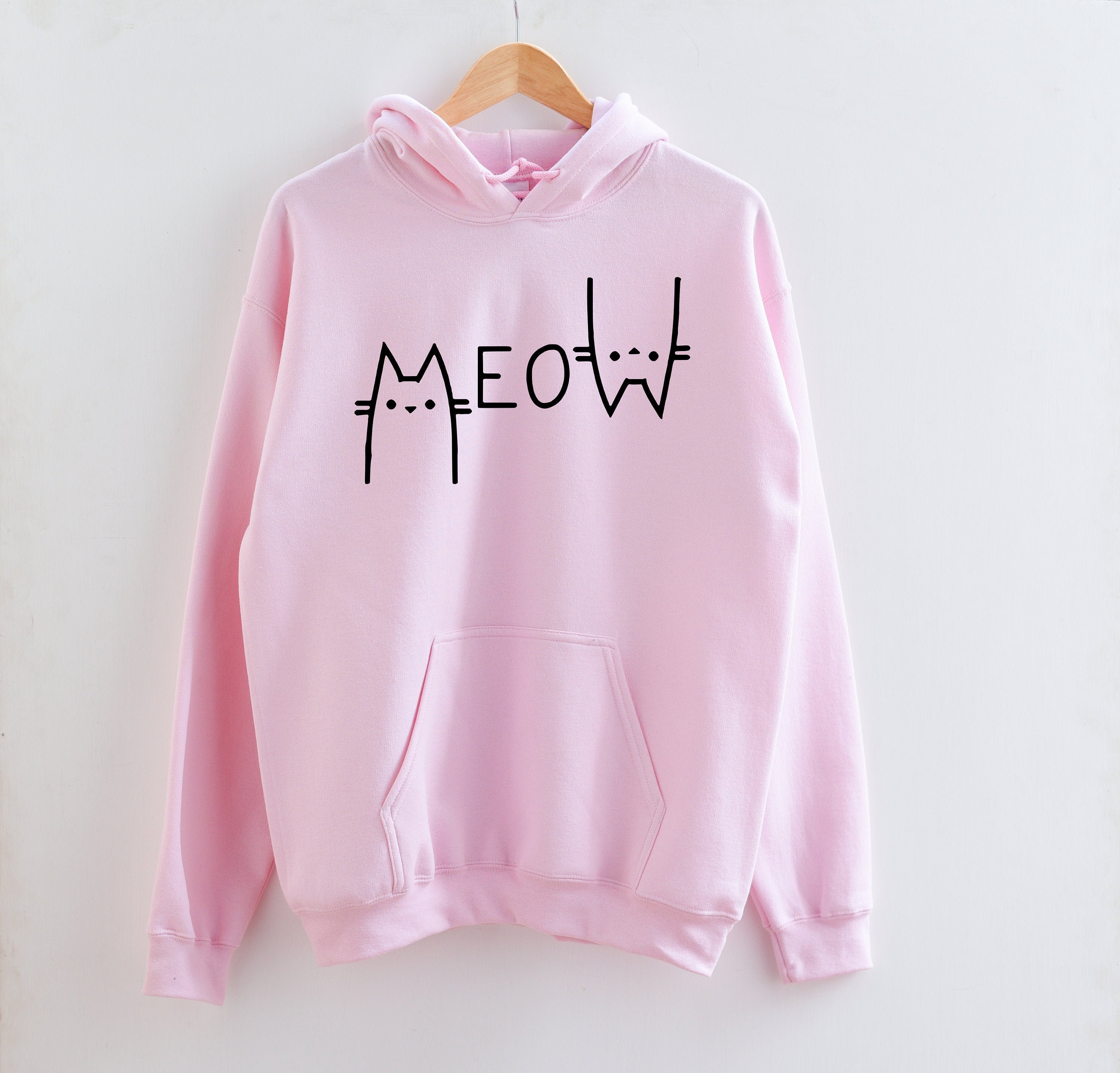 Meow Sweatshirt Meow Hoodie Kitten Cat Whiskers Sweatshirt - Etsy Australia