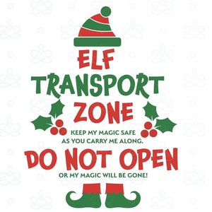 Elf Transport Zone, Isolation, Reise Weihnachtsglas SVG, Png, Jpg, Pdf, Druckbar, Digital, Instant Download