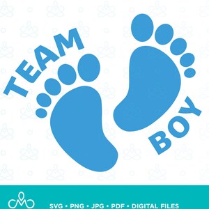 Geschlecht offenbaren, Team Boy SVG, Png, Jpg, Pdf, druckbare, digital, Instant Download