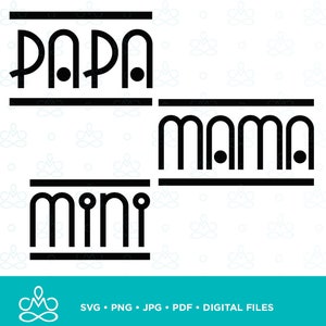 Mamma, Papà, Mini, Famiglia SVG, Png, Jpg, Pdf, Stampabile, Digitale, Download Istantaneo