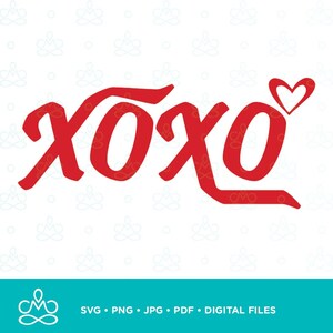 XOXO, Valentijnsdag SVG, Png, Jpg, Pdf, Afdrukbaar, Digitaal, Instant Download
