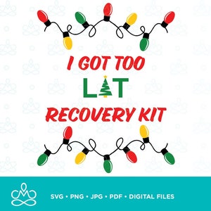 Christmas Recovery Kit, Holiday Party SVG, Png, Jpg, Pdf, Printable, Digital, Instant Download