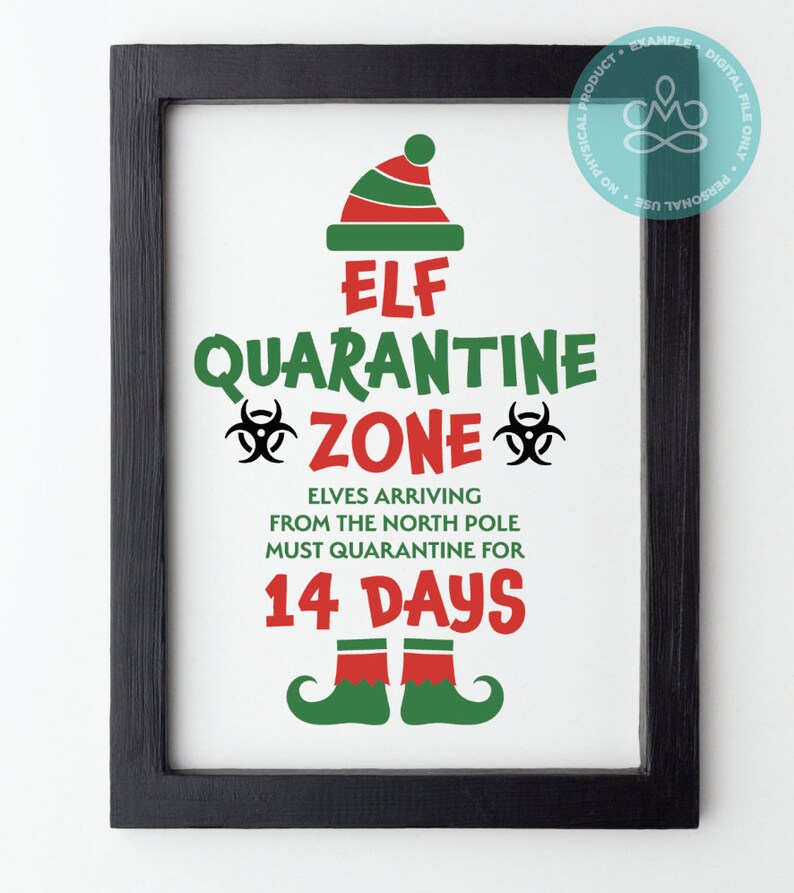 Elf Quarantine Zone Isolation Jar SVG Png Jpg Pdf | Etsy