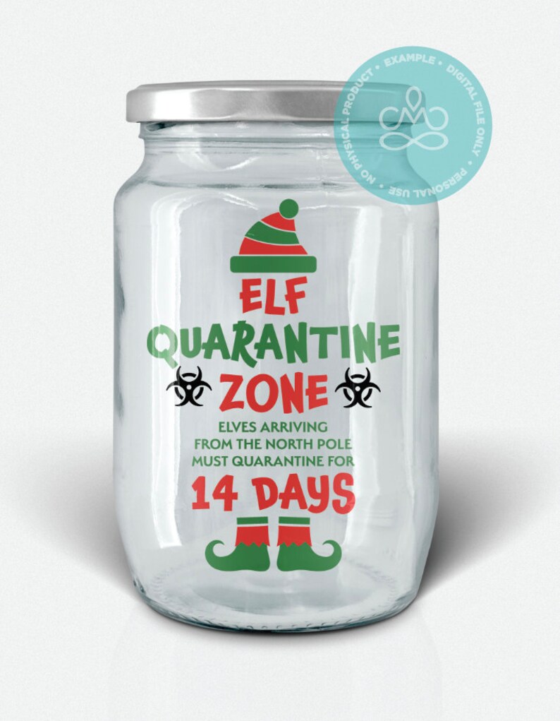 Elf Quarantine Zone Isolation Jar SVG Png Jpg Pdf - Etsy