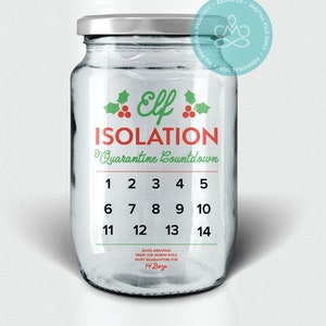 Elf Quarantine, Isolation Countdown SVG, Png, Jpg, Pdf, Printable ...